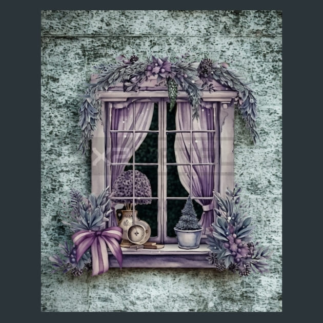 Lavender Christmas 2 Metal Wall Art and Desktop Mouse Pad by X2Metal
