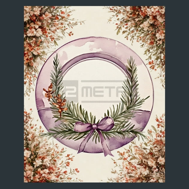 Lavender Christmas 38 Metal Wall Art and Desktop Mouse Pad by X2Metal