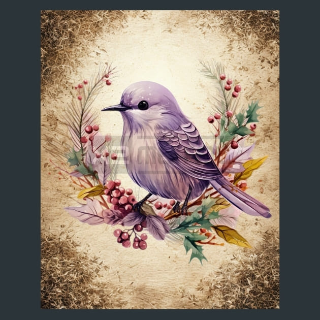 Lavender Christmas 43 Metal Wall Art and Desktop Mouse Pad by X2Metal