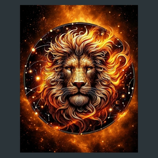 Leo-Celestial-Zodiac-Signs Metal Wall Art and Desktop Mouse Pad by X2Metal