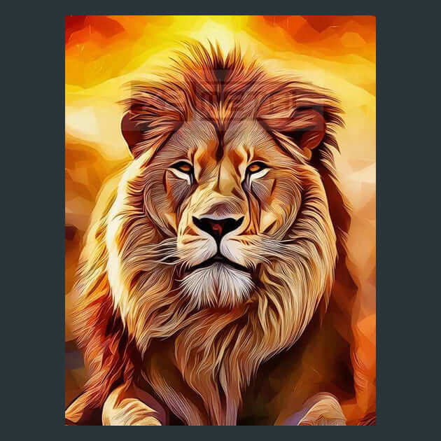 Leo Sacred Scene Metal Prints Wall Art by X2Metal