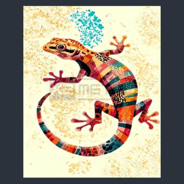 Leopard Gecko 2 Metal Wall Art and Desktop Mouse Pad by X2Metal