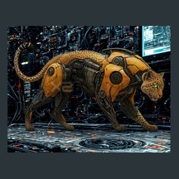 Leopard Mechanimals – Metal Print &amp; Mouse Pad | ChromaLuxe | Made in Iowa USA