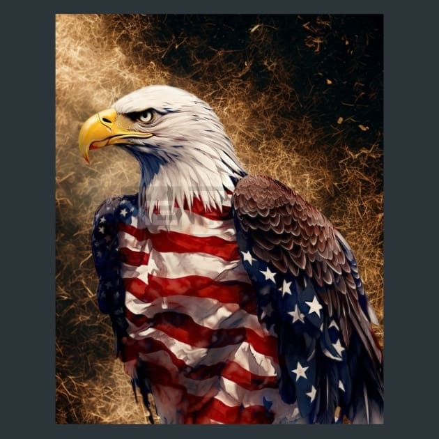 Liberty Eagle 17 Metal Wall Art and Desktop Mouse Pad by X2Metal