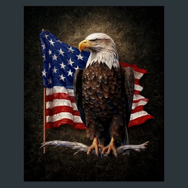 Liberty Eagle 21 Metal Wall Art and Desktop Mouse Pad by X2Metal