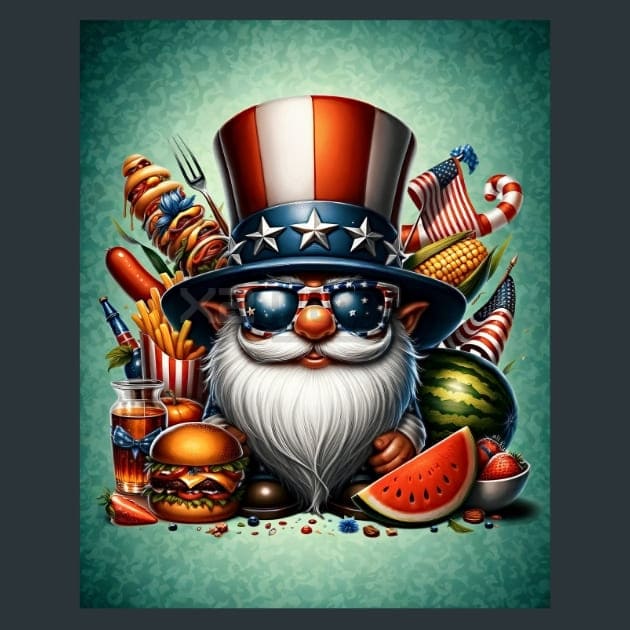 Liberty Gnomes 11 Metal Wall Art and Desktop Mouse Pad by X2Metal
