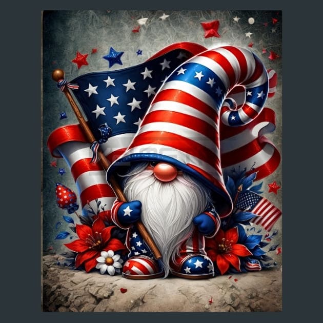Liberty Gnomes 14 Metal Wall Art and Desktop Mouse Pad by X2Metal