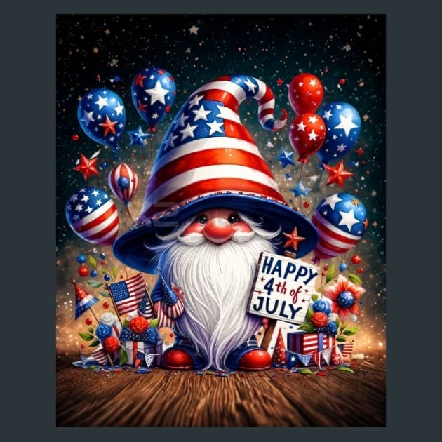 Liberty Gnomes 17 Metal Wall Art and Desktop Mouse Pad by X2Metal