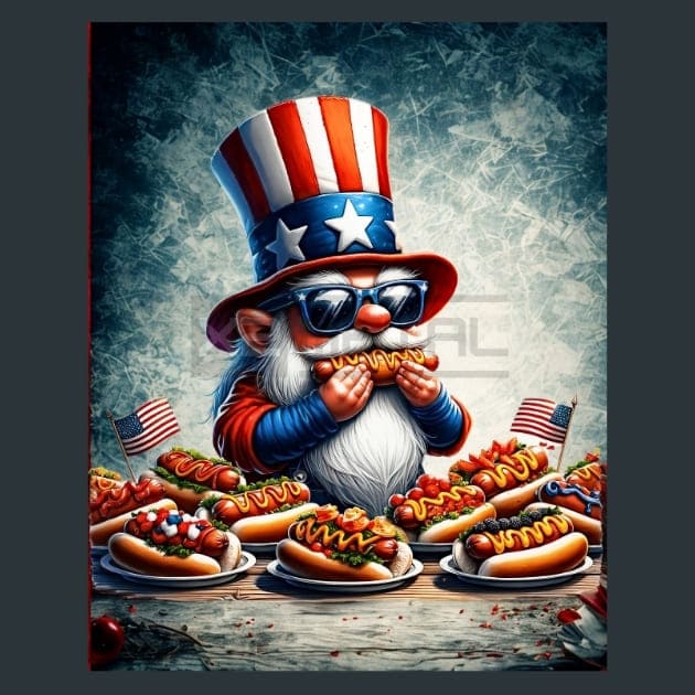 Liberty Gnomes 2 Metal Wall Art and Desktop Mouse Pad by X2Metal