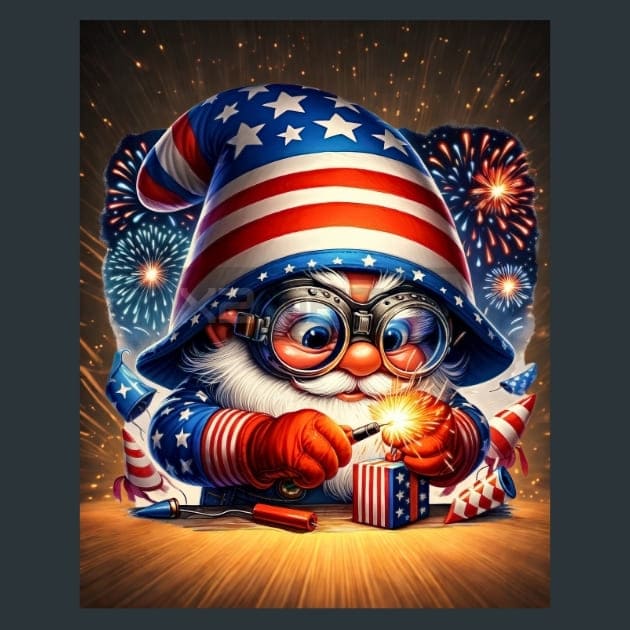 Liberty Gnomes 20 Metal Wall Art and Desktop Mouse Pad by X2Metal