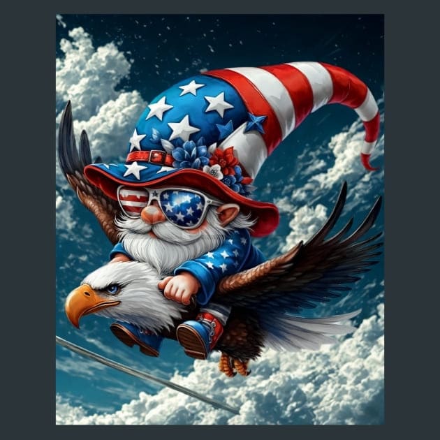 Liberty Gnomes 26 Metal Wall Art and Desktop Mouse Pad by X2Metal