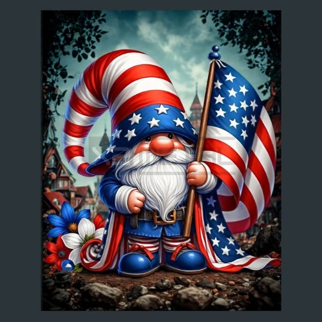 Liberty Gnomes 4 Metal Wall Art and Desktop Mouse Pad by X2Metal