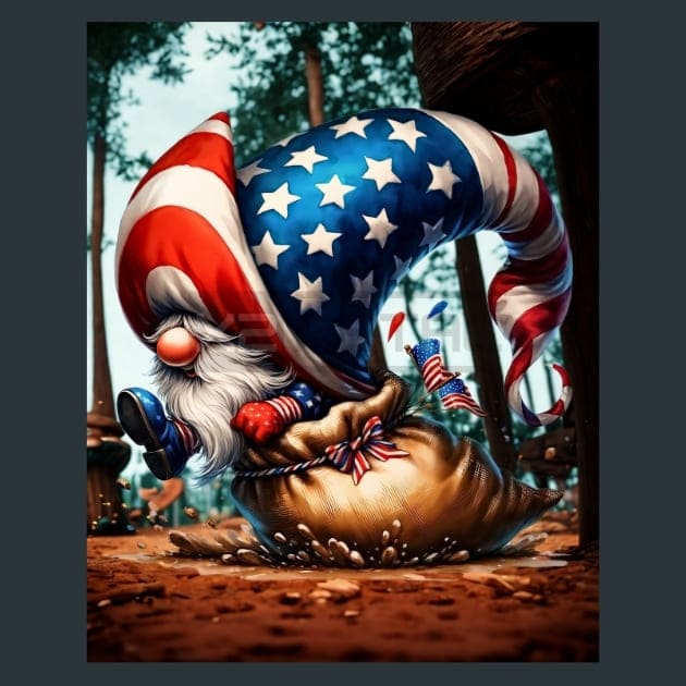 Liberty Gnomes 41 Metal Wall Art and Desktop Mouse Pad by X2Metal