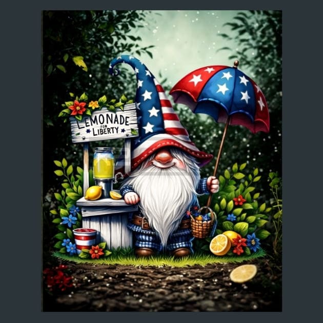 Liberty Gnomes 44 Metal Wall Art and Desktop Mouse Pad by X2Metal