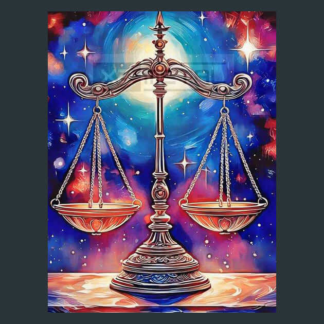 Libra Sacred Heart Metal Prints Wall Art by X2Metal