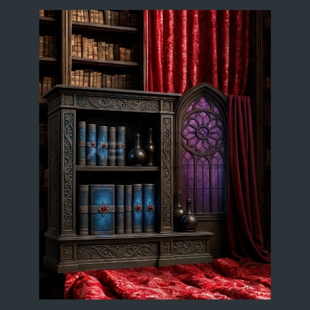 Library-Gothic-Alchemy-metal-prints-posters-mouse-pads