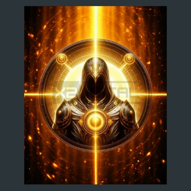 Light Elemental Avatar Metal Wall Art and Desktop Mouse Pad by X2Metal