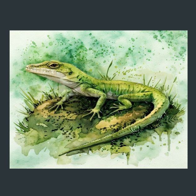 Lizards 36 Metal Wall Art and Desktop Mouse Pad by X2Metal