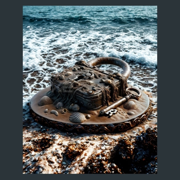 Lock-Key-Shipwreck-Relics-metal-prints-posters-mouse-pads
