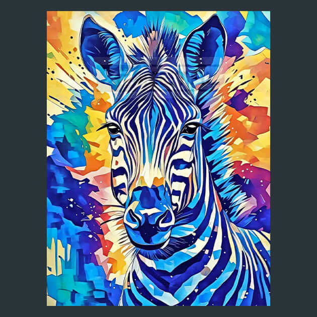 Lofty Zebra Stripes Metal Wall Art and Desktop Mouse Pad by X2Metal
