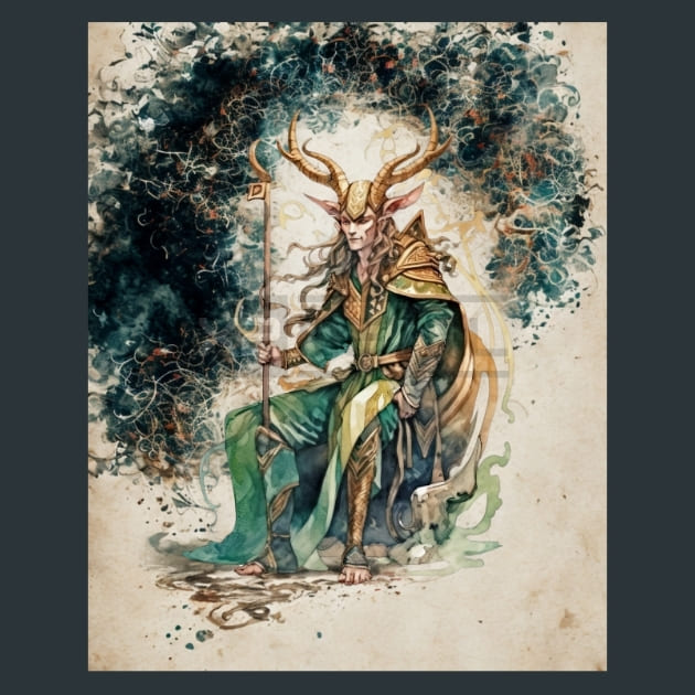 Loki 1 Mythology Metal Wall Art and Desktop Mouse Pad by X2Metal