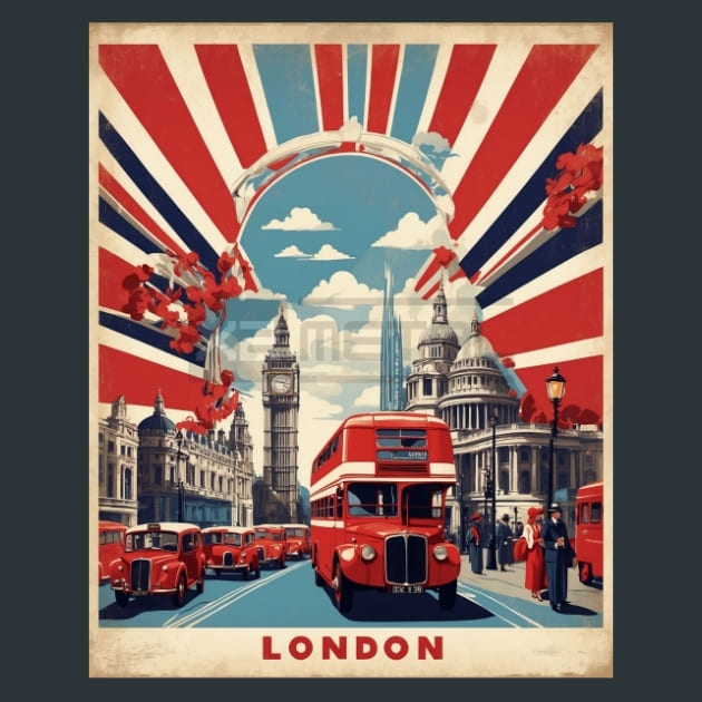 London United Kingdom Metal Wall Art and Desktop Mouse Pad by X2Metal