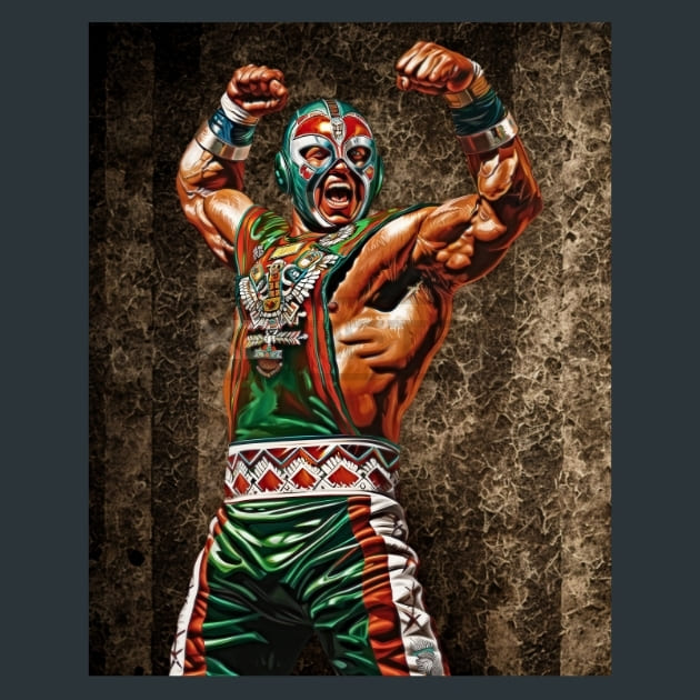 Luchadores Bodybuilding 10 Metal Wall Art and Desktop Mouse Pad by X2Metal