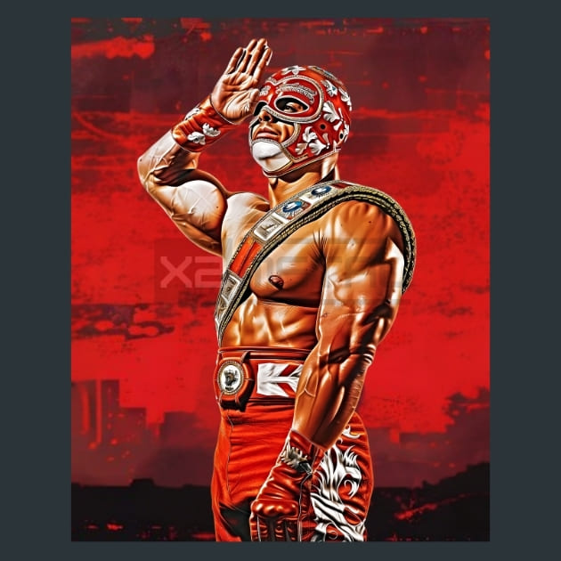 Luchadores Bodybuilding 11 Metal Wall Art and Desktop Mouse Pad by X2Metal