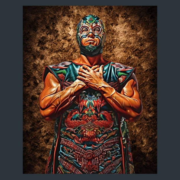 Luchadores Bodybuilding 12 Metal Wall Art and Desktop Mouse Pad by X2Metal