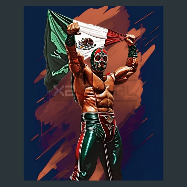 Luchadores Bodybuilding 14 Metal Wall Art and Desktop Mouse Pad by X2Metal