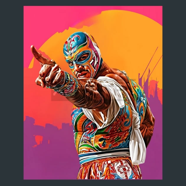 Luchadores Bodybuilding 17 Metal Wall Art and Desktop Mouse Pad by X2Metal