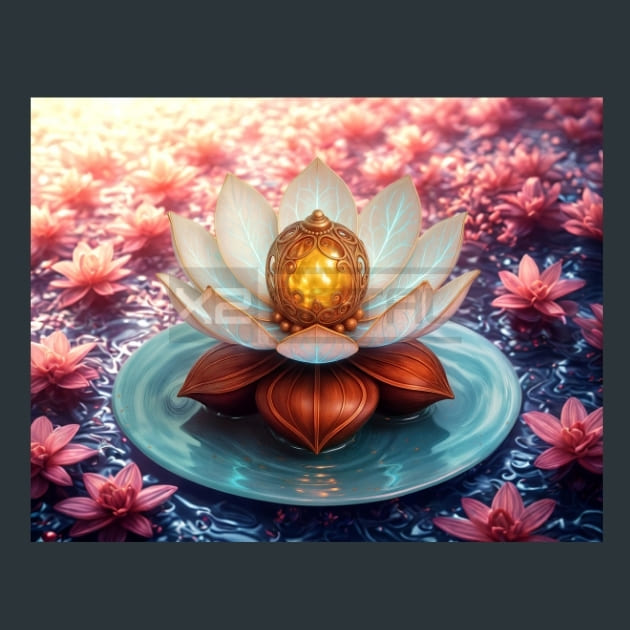 Luminescent_Lotus_metal_prints_posters_mouse_pads