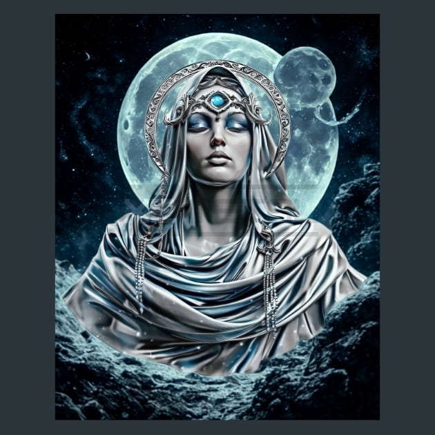 Luna - Whispers of the Moon Metal Wall Art and Desktop Mouse Pad by X2Metal