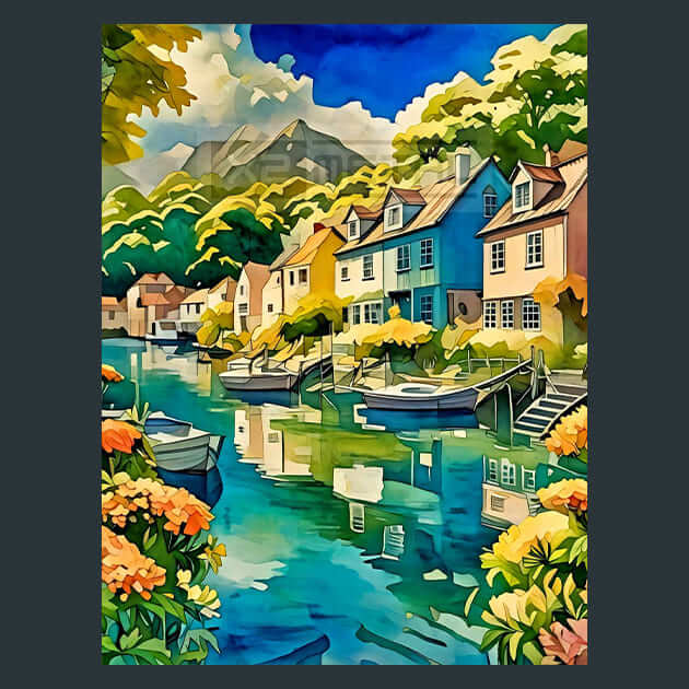 Lush Harbor Metal Wall Art and Desktop Mouse Pad by X2Metal
