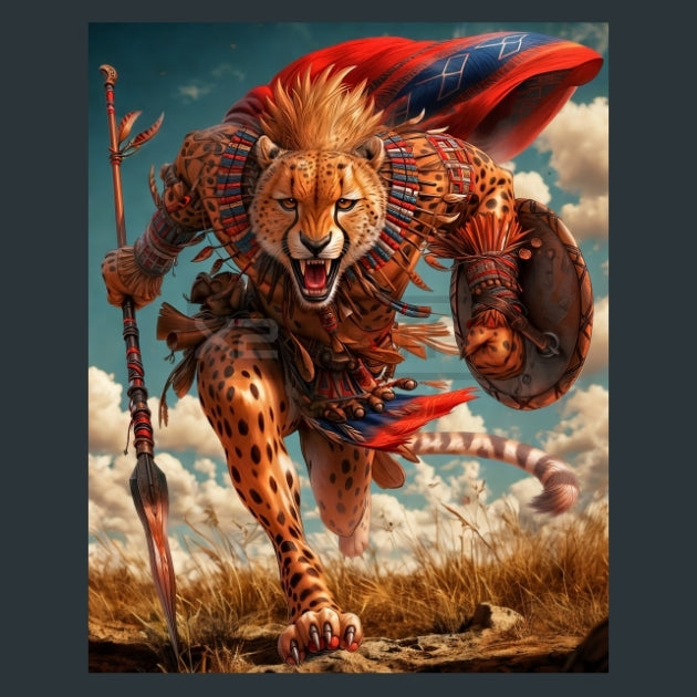Maasai Cheetah Warriors - Alpha Animals Metal Wall Art and Desktop Mouse Pad by X2Metal