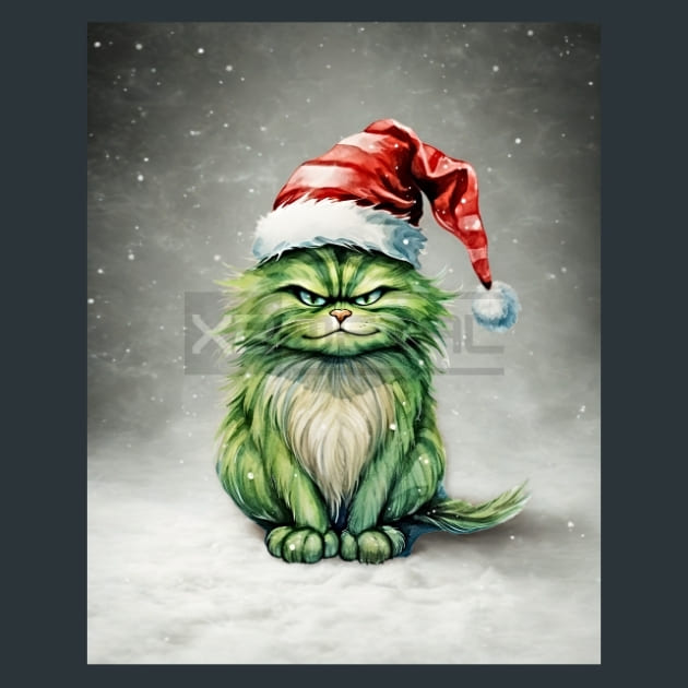 Mad Merry Cat 4 Metal Wall Art and Desktop Mouse Pad by X2Metal