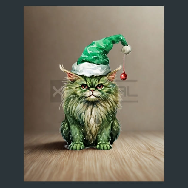 Mad Merry Cat 6 Metal Wall Art and Desktop Mouse Pad by X2Metal