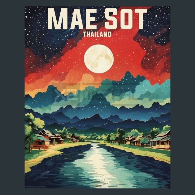 Mae Sot Thailand Metal Prints Posters and Mouse Pads