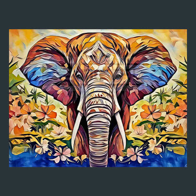 Majestic Elephant Metal Wall Art and Desktop Mouse Pad by X2Metal