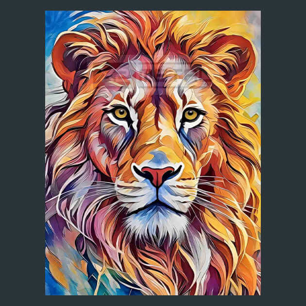 Majestic Lion Metal Wall Art and Desktop Mouse Pad by X2Metal