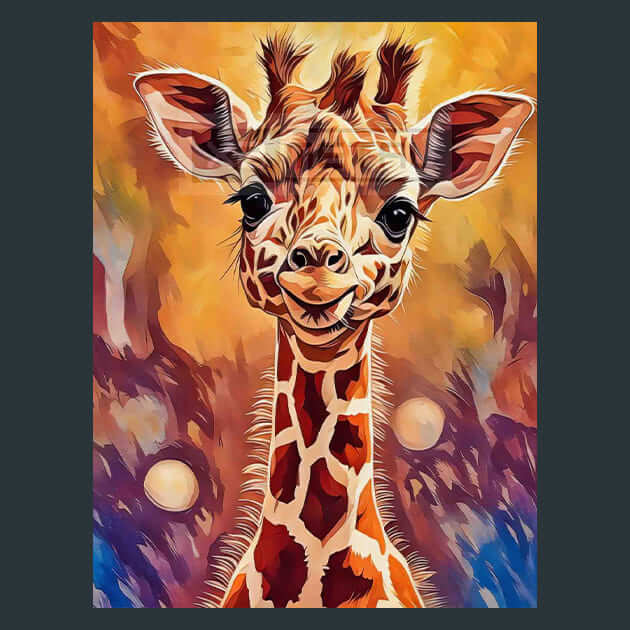 Majestic Stroll Giraffe Metal Wall Art and Desktop Mouse Pad by X2Metal