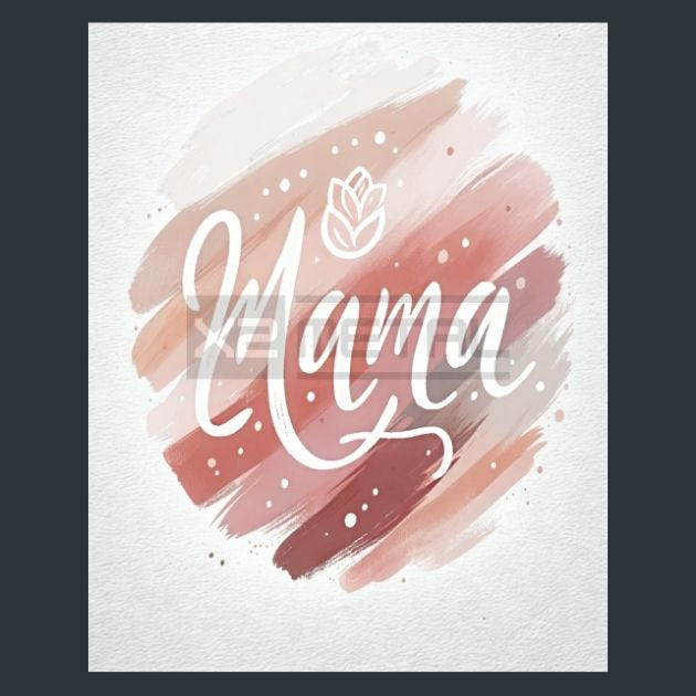 Mama Stamp Metal Wall Art and Desktop Mouse Pad by X2Metal