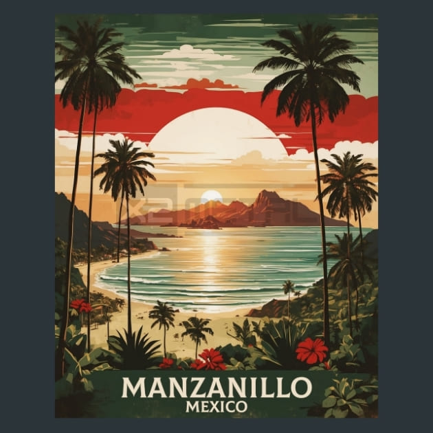 Manzanillo Mexico Metal Prints Posters and Mouse Pads