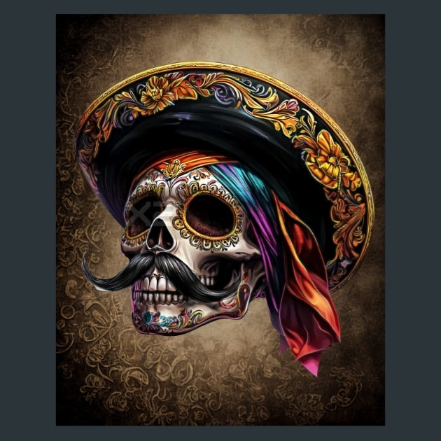 Mariachisugarskull – Metal Print &amp; Mouse Pad | ChromaLuxe | Made in Iowa USA