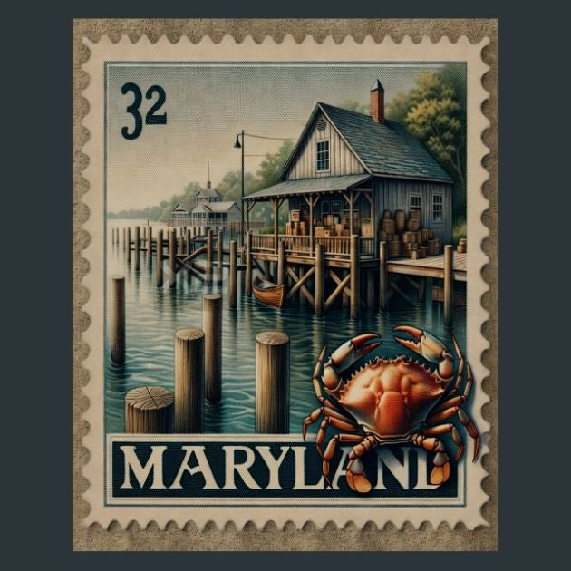 Maryland-Stamp-Metal-Prints