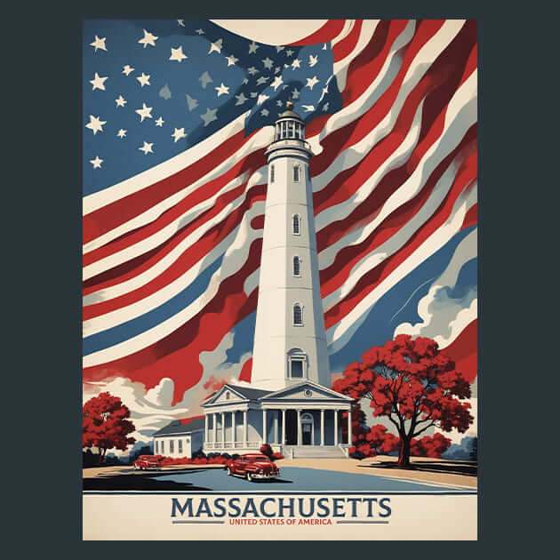 Massachusetts Metal Wall Art and Desktop Mouse Pad by X2Metal
