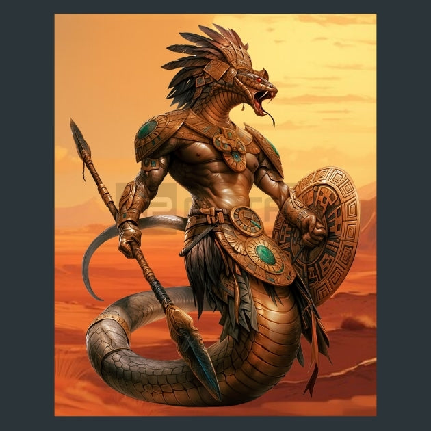 Mayan-Snake-Warriors-Alpha-Animals-metal-prints-posters-mouse-pads