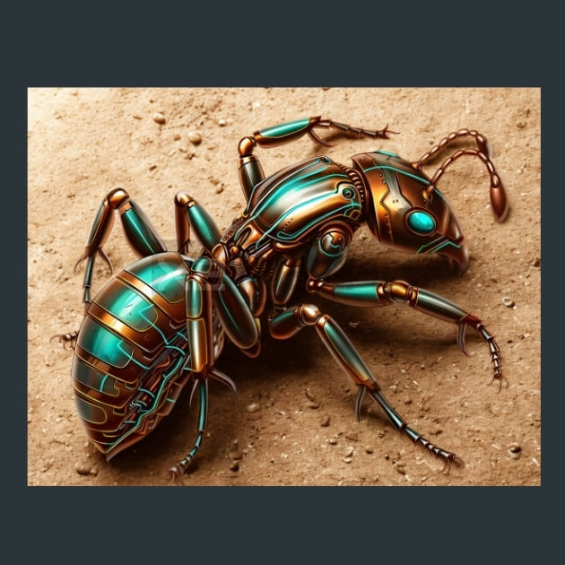 Mechanical-Ant-metal-prints-posters-mouse-pads