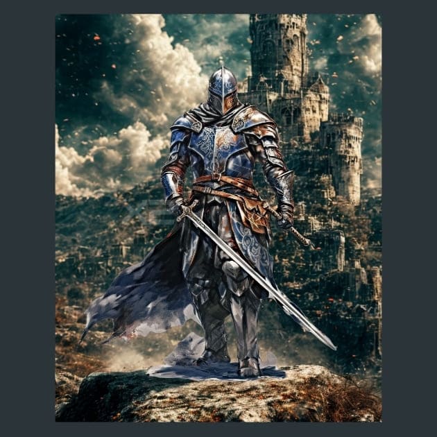 Medieval Knight 4 Metal Wall Art and Desktop Mouse Pad by X2Metal