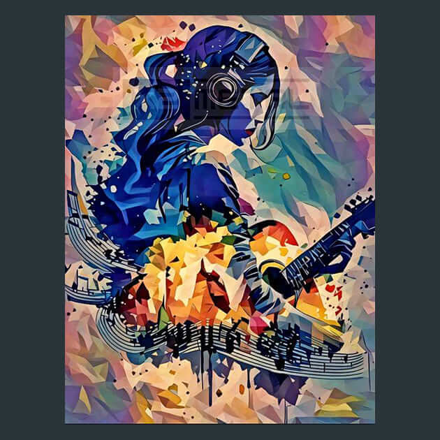 Melody Maker Metal Wall Art and Desktop Mouse Pad by X2Metal